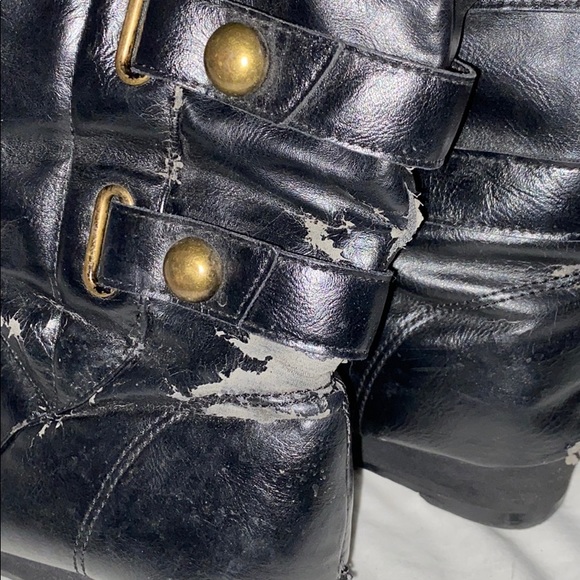 Madden Girl Black Knee High Flat Boots - Size 10 - Picture 3 of 6